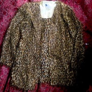 Vintage Cheetah-print “fuzzy” Essence jacket
